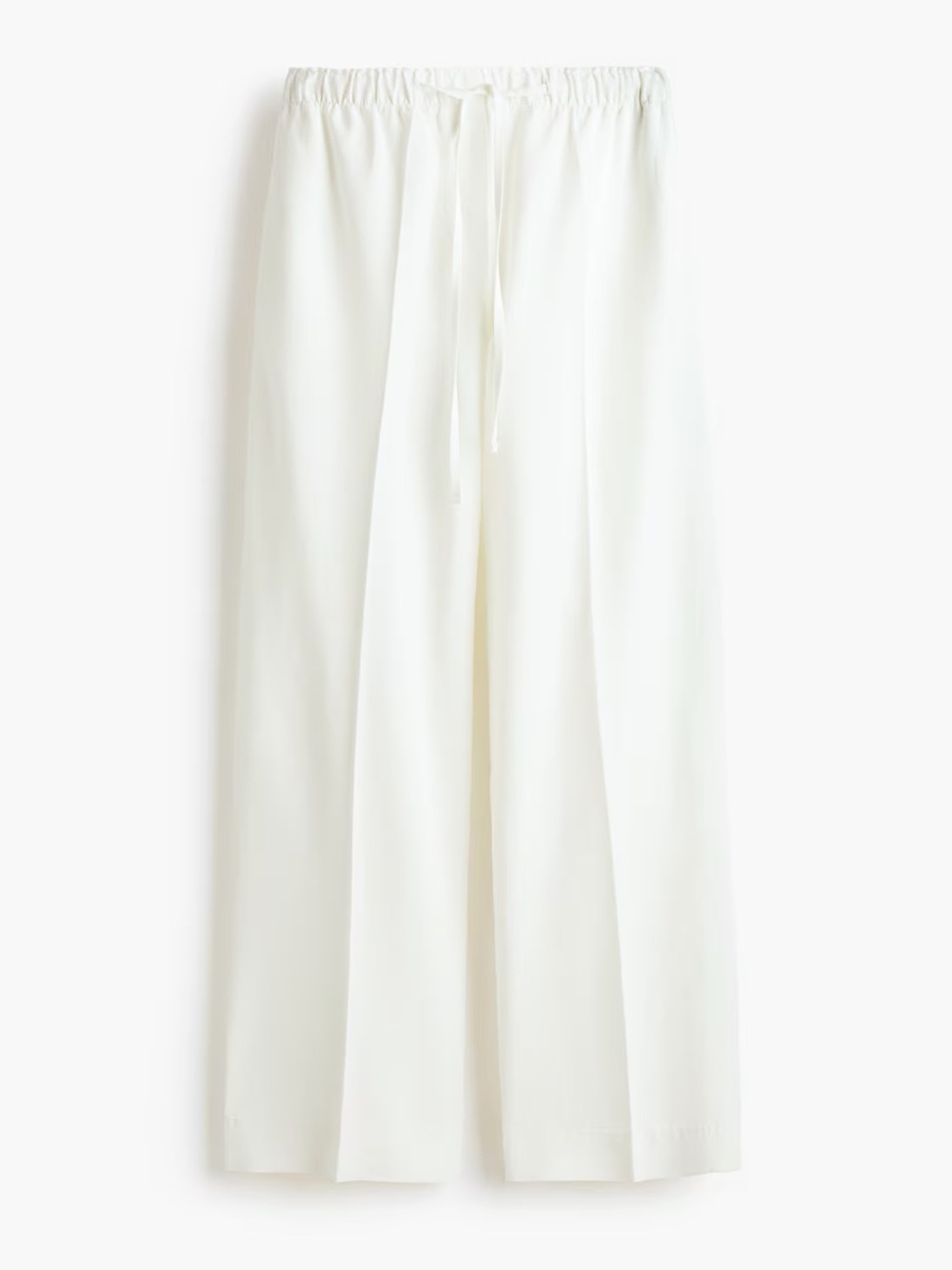 H&M Wide-Leg Drawstring Pants in White! NWOT